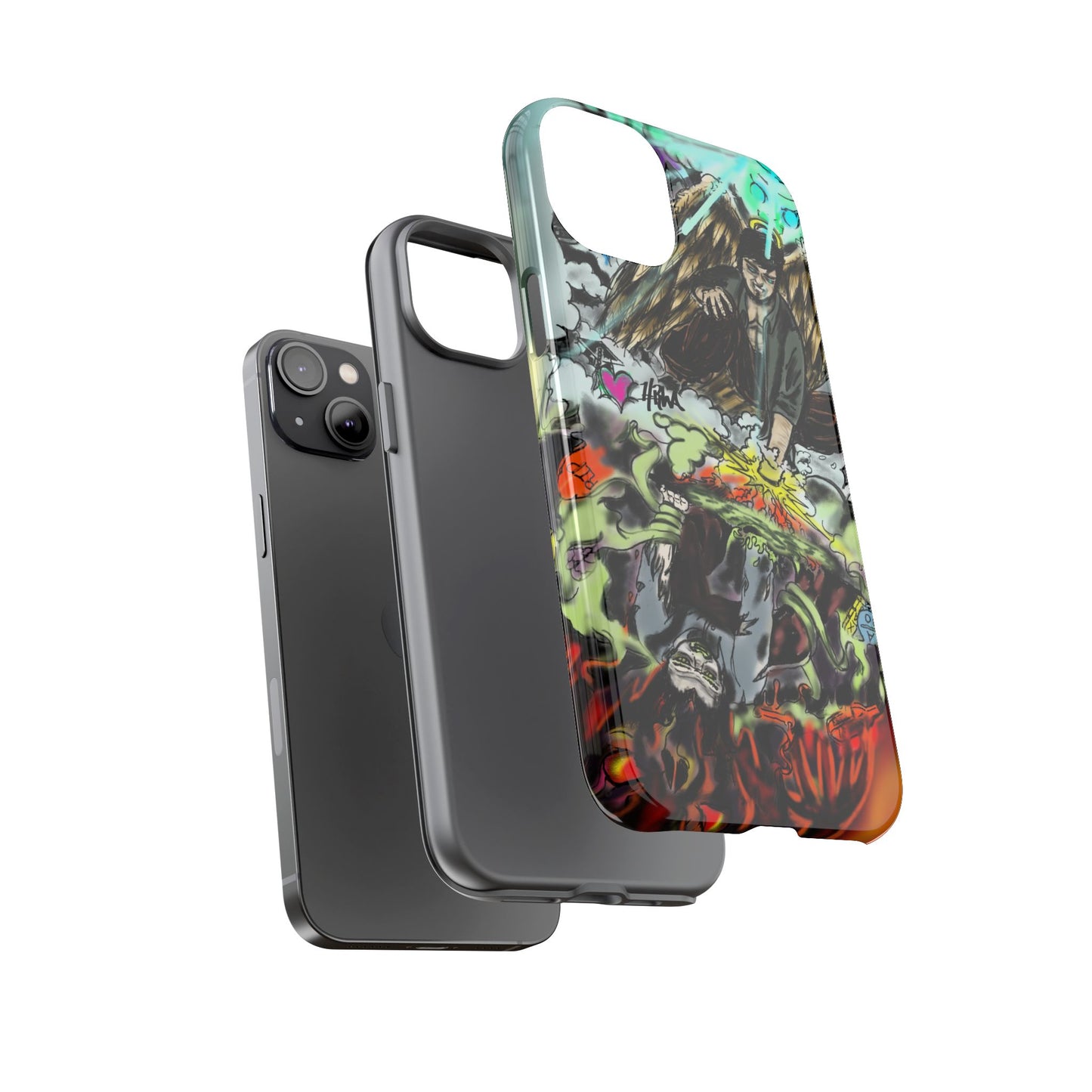 Tough Cases Phone Case, Edgy Art Phone Cover, Unique Gift for Him, Phone Accessories, Halloween Decor