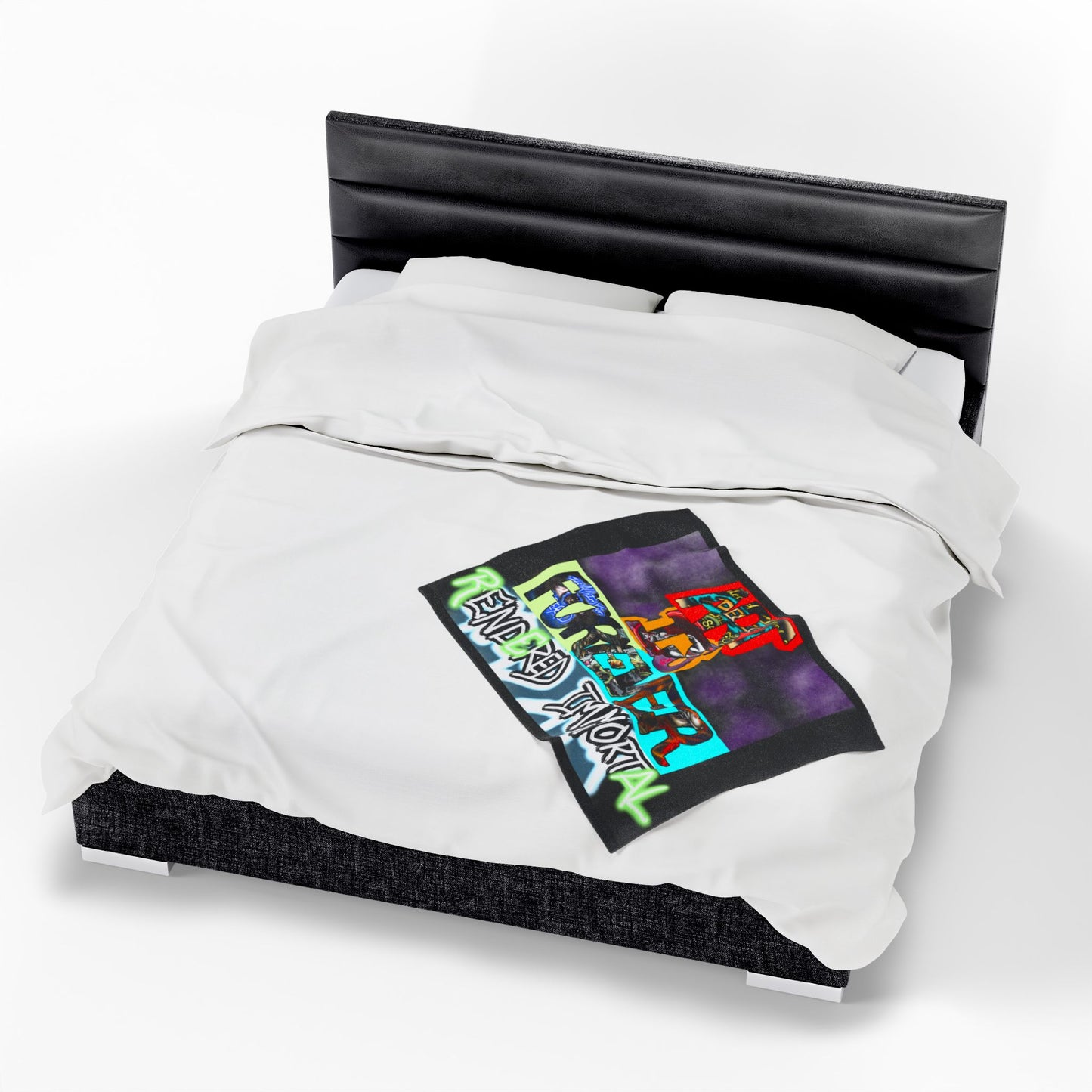 Cozy Velveteen Plush Blanket - Funky Graphic Throw for Chill Evenings, Gifts for Gamers, Home Decor Essentials