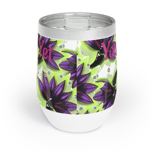 Colorful Floral Wine Tumbler for Stylish Sips Semicolon and Lotus Design
