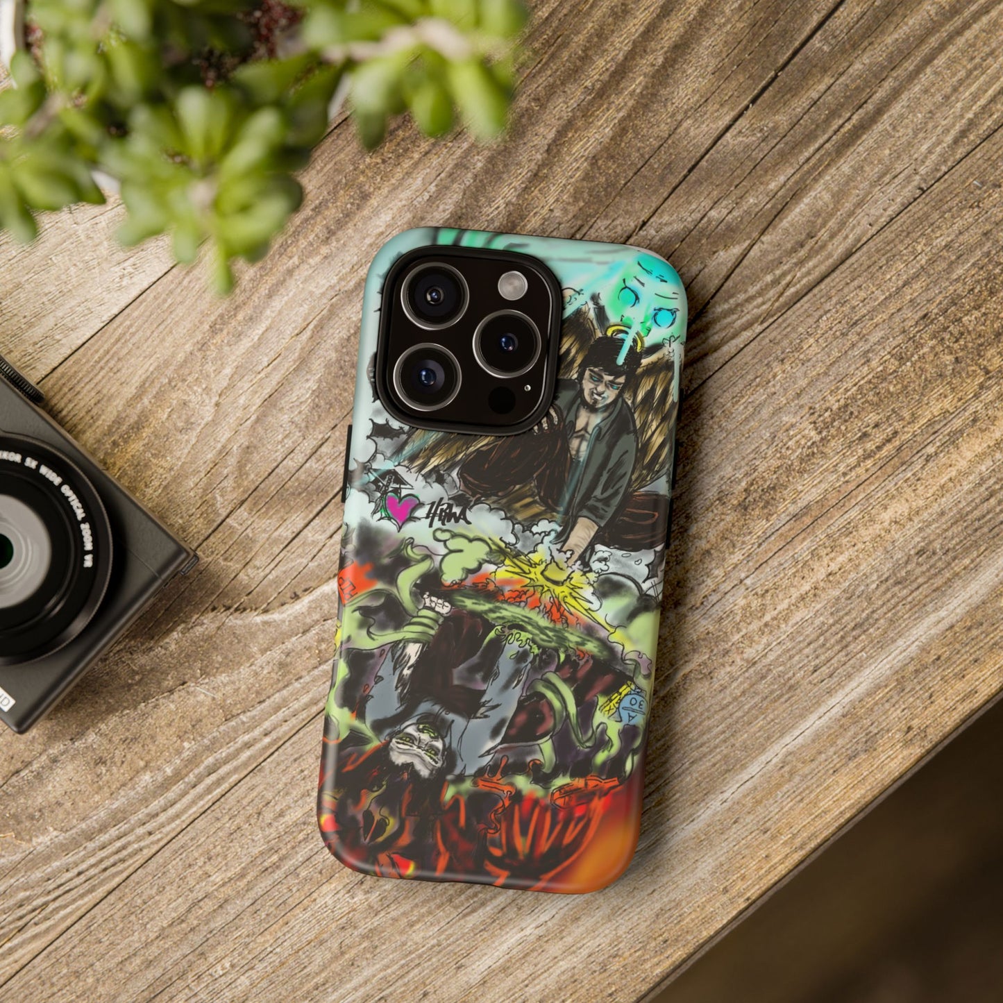 Tough Cases Phone Case, Edgy Art Phone Cover, Unique Gift for Him, Phone Accessories, Halloween Decor