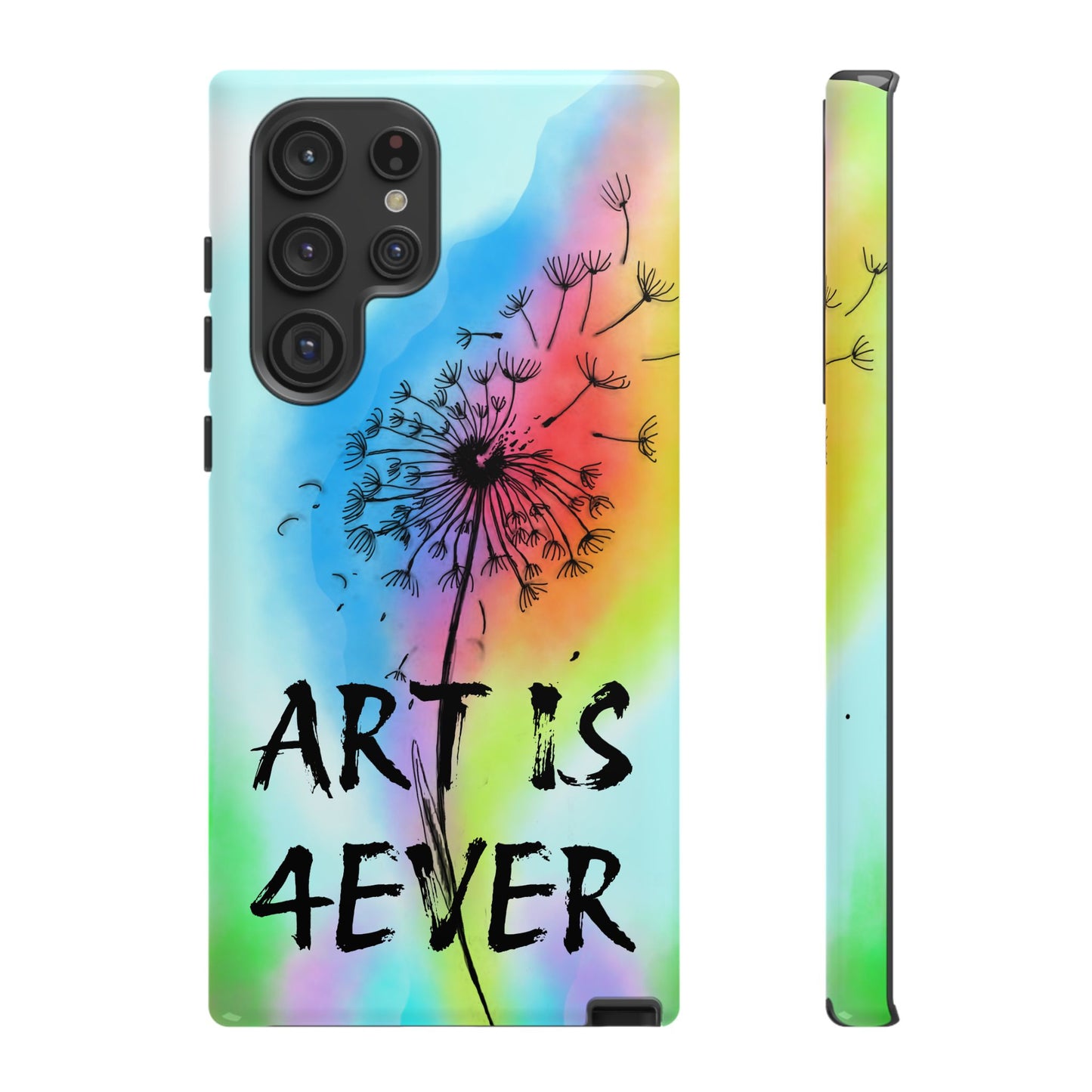 Artistic Phone Case, Vibrant Dandelion Design, Gift for Artists, Colorful Accessory for Creative Souls, Unique Tech Gift