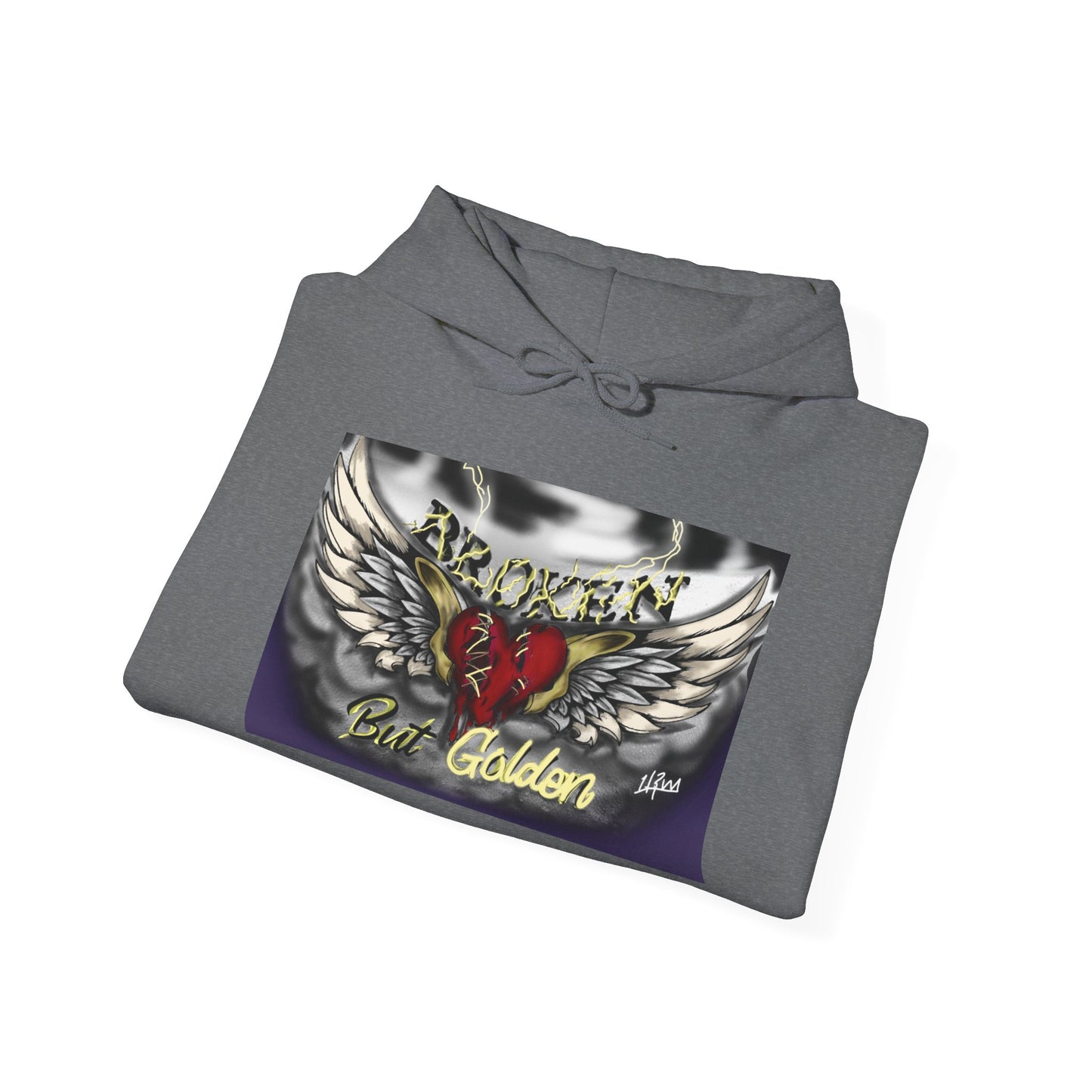 Broken But Golden Heart Unisex Hooded Sweatshirt