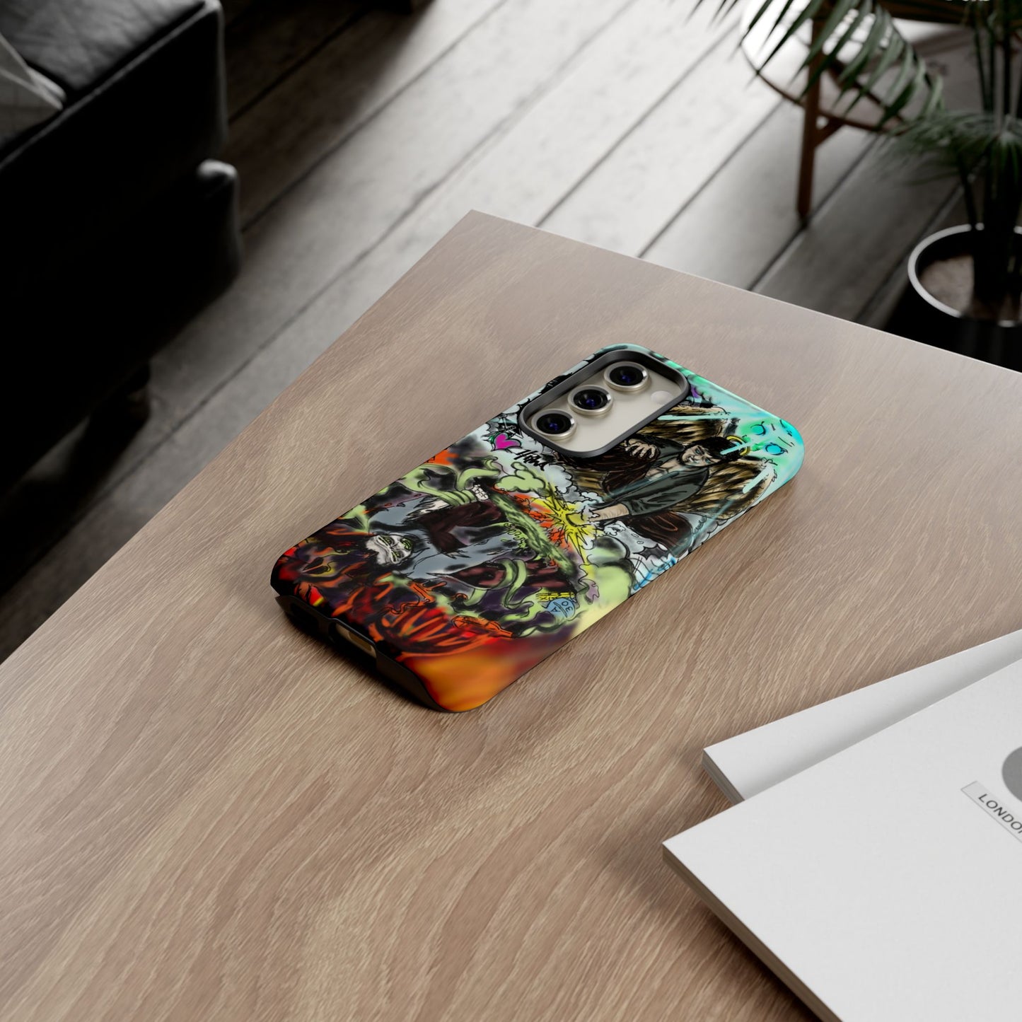 Tough Cases Phone Case, Edgy Art Phone Cover, Unique Gift for Him, Phone Accessories, Halloween Decor