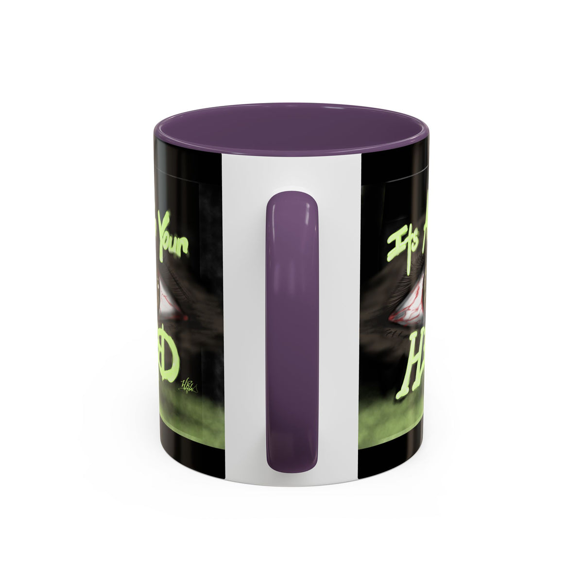 Edgy Accent Coffee Mug - Unique Gift for Artists, Home Decor, Halloween, Motivational Drinkware, Gothic Style, Mindful Daily Use