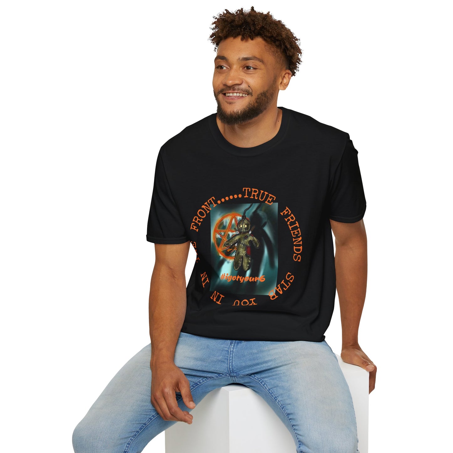 Unisex Softstyle T-Shirt - 'Down With The Sickness' Graphic Tee for Fans of Bold Art and Humor