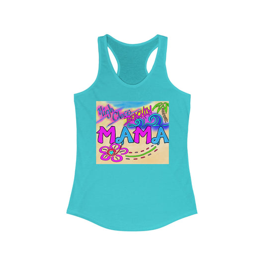 Beach Mama Racerback Tank, Summer Vibes Shirt, Mother's Day Gift, Beachwear, Vacation Top