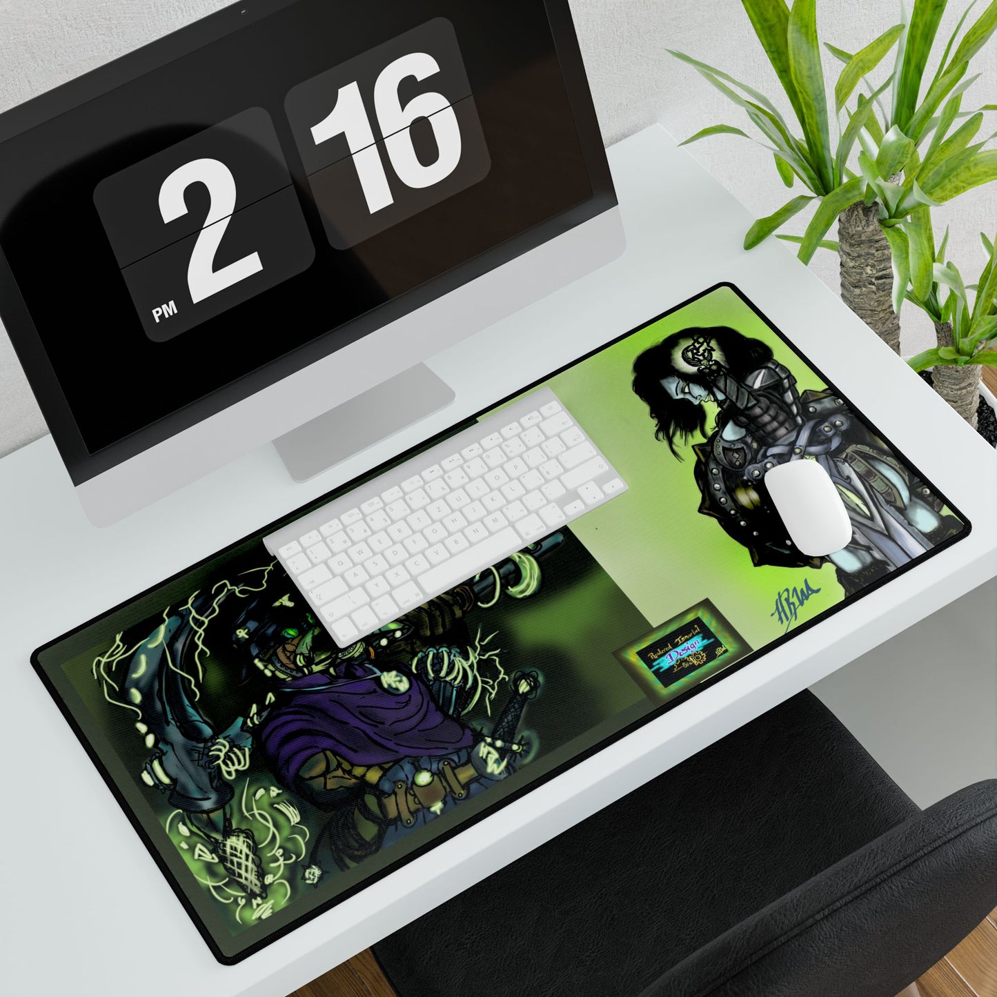 Unique Gaming Desk Mat Featuring Cool Fantasy Characters, Perfect for Gamers, Computer Accessories, Home Office, Geek Gifts, Custom Desk