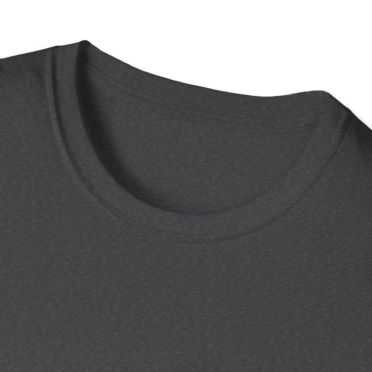 Broken But Golden graphic tee — dark heather, collar close-up