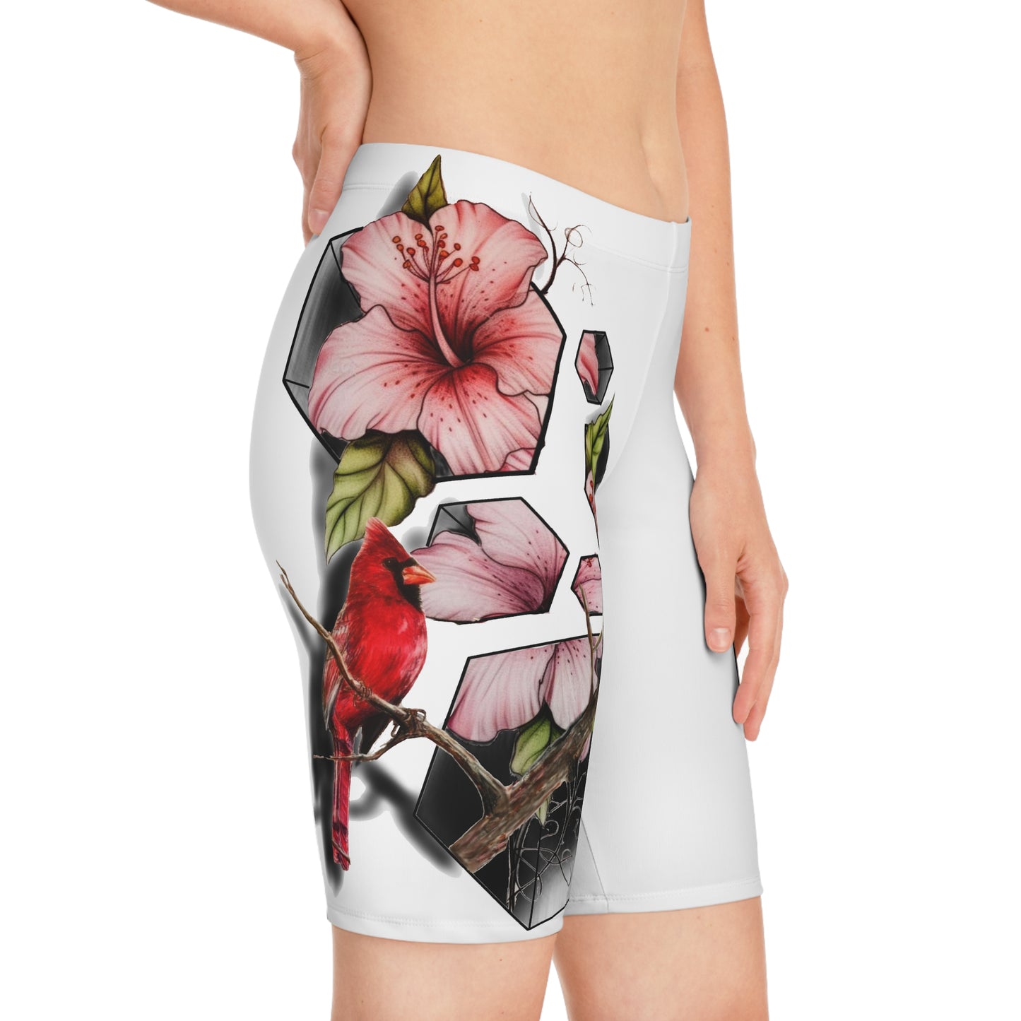 Floral Women's Workout Shorts- Stylish Activewear for Cycling & Fitness