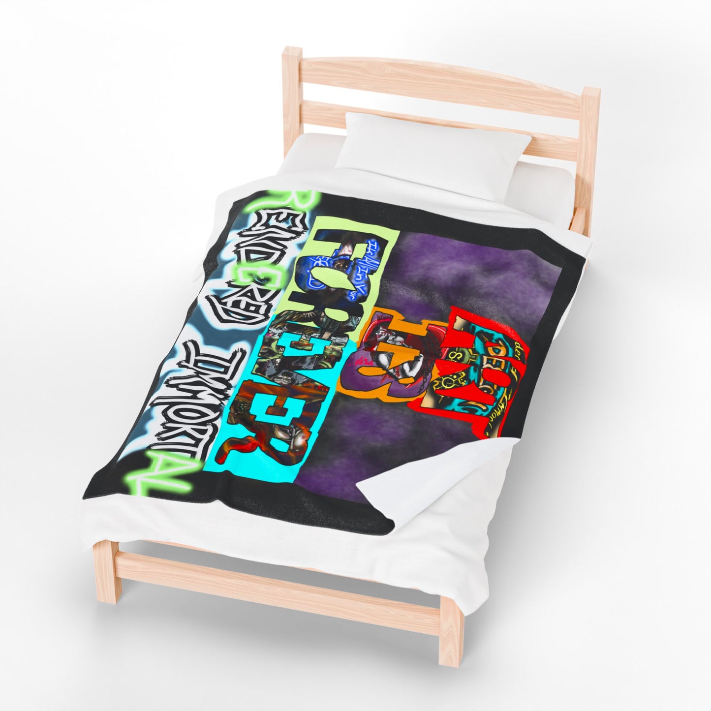 Cozy Velveteen Plush Blanket - Funky Graphic Throw for Chill Evenings, Gifts for Gamers, Home Decor Essentials