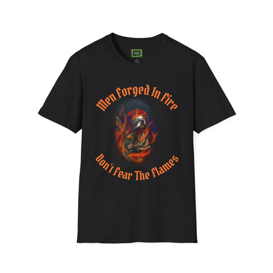 Men's Forged in Fire T-Shirt - Don't Fear The Flames - Graphic Tee for Firefighters and Adventure Enthusiasts