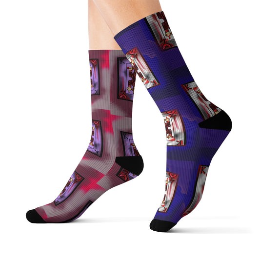 Unique Sublimation Socks - Artistic Design for Creative Souls