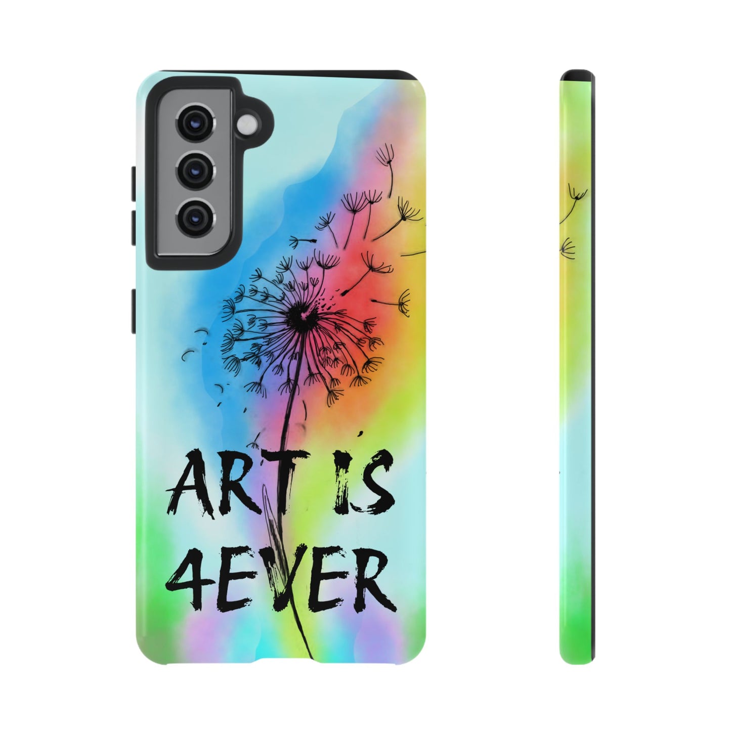 Artistic Phone Case, Vibrant Dandelion Design, Gift for Artists, Colorful Accessory for Creative Souls, Unique Tech Gift