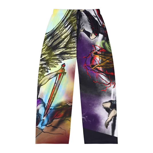 Ethereal Wings Men's Pajama Pants, Fantasy Sleepwear, Unique Loungewear, Gift for Him, Gothic Homewear, Bold Art Sleep Pants
