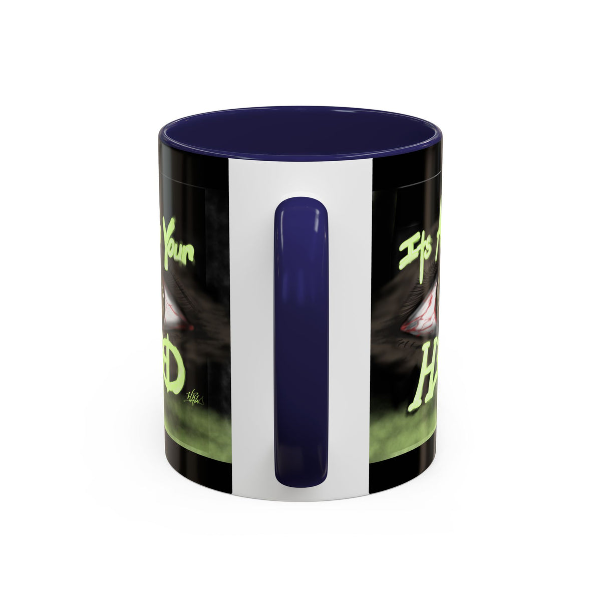 Edgy Accent Coffee Mug - Unique Gift for Artists, Home Decor, Halloween, Motivational Drinkware, Gothic Style, Mindful Daily Use