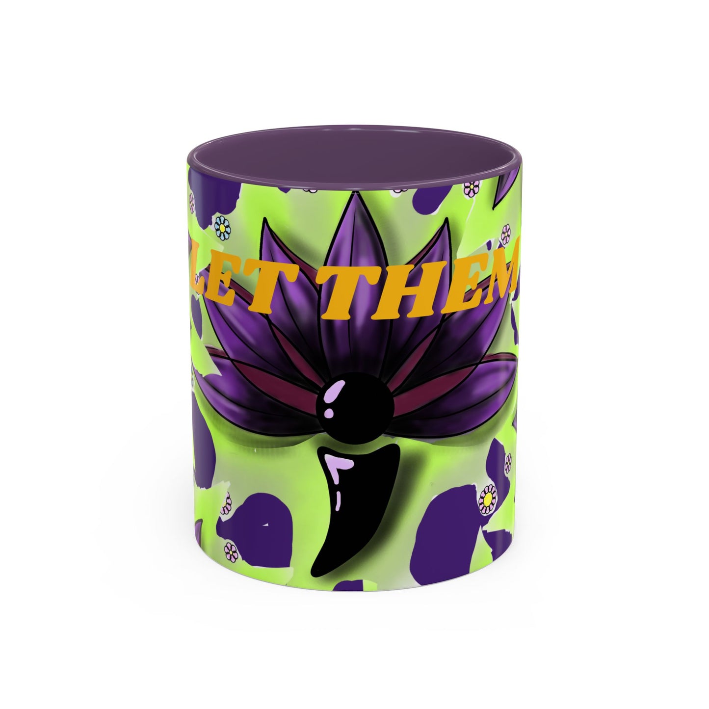 Vibrant Flower Accent Coffee Mug - 11oz & 15oz Semicolon Let Them Design