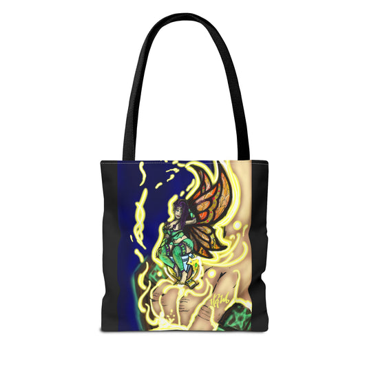 Dream Chaser Tote Bag, Bohemian Tote, Inspirational Tote, Fairy Art Bag, Gift for Dreamers, Eco-Friendly Shopping Bag