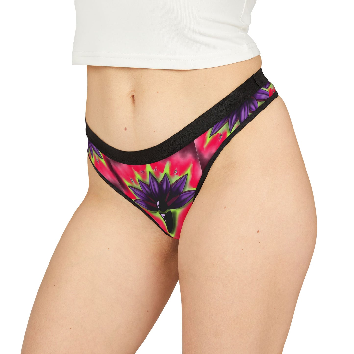 Flower Power Women's Thongs – Vibrant Lotus Design for Comfort & Style