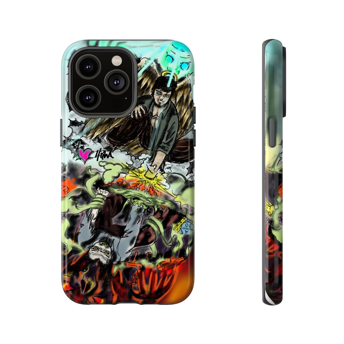 Tough Cases Phone Case, Edgy Art Phone Cover, Unique Gift for Him, Phone Accessories, Halloween Decor