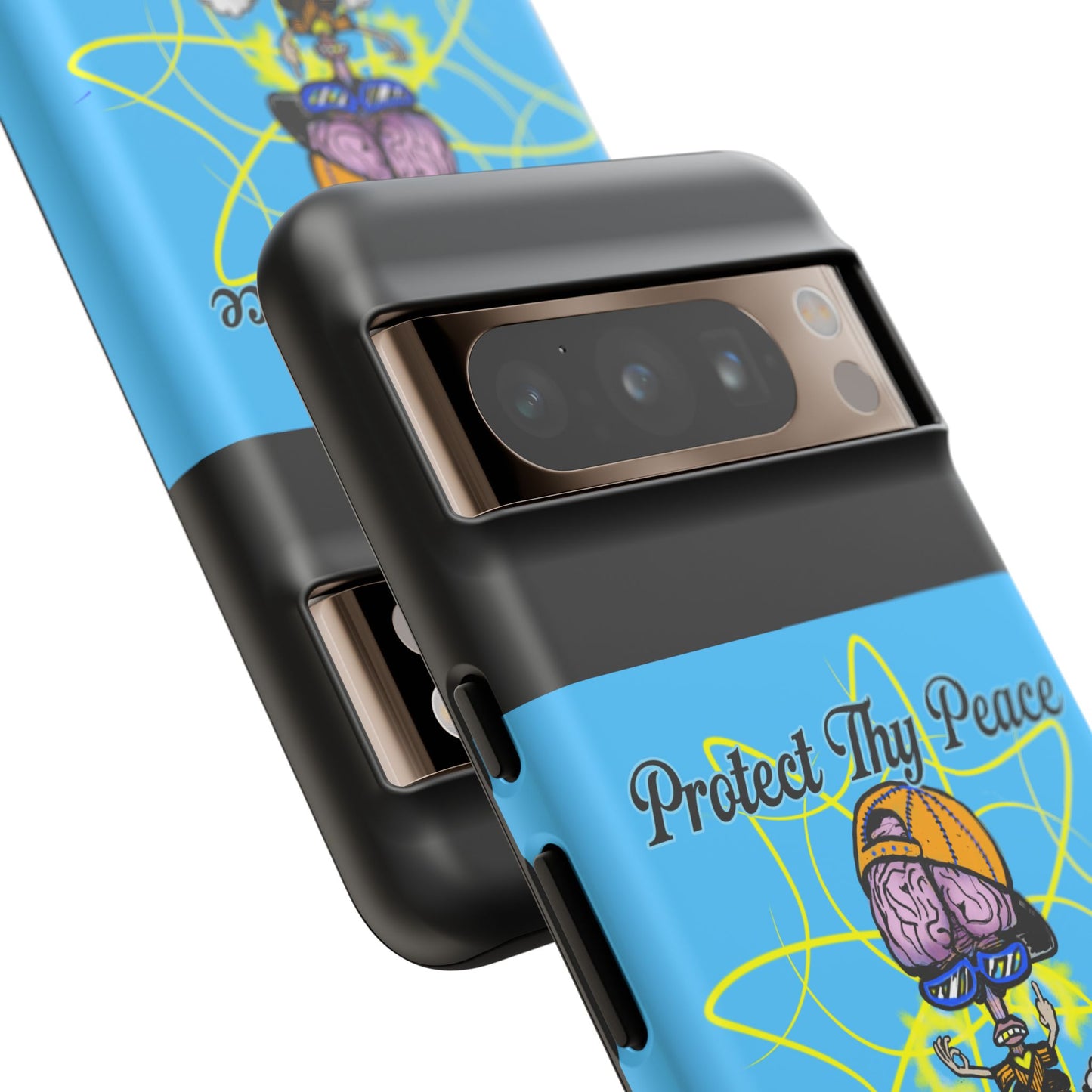 Protect Thy Peace Phone Case, Zen G Tough Case for Stress Relief, Unique Phone Accessory, Holiday Gift, Vibrant Design
