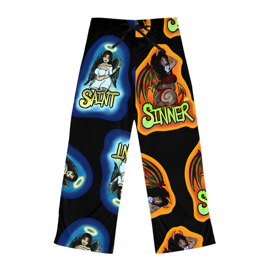 Saint & Sinner Women's Pajama Pants, Cozy Sleepwear, Unique Gift, Lounge Pants, Holiday Pajamas, Fun Home Wear