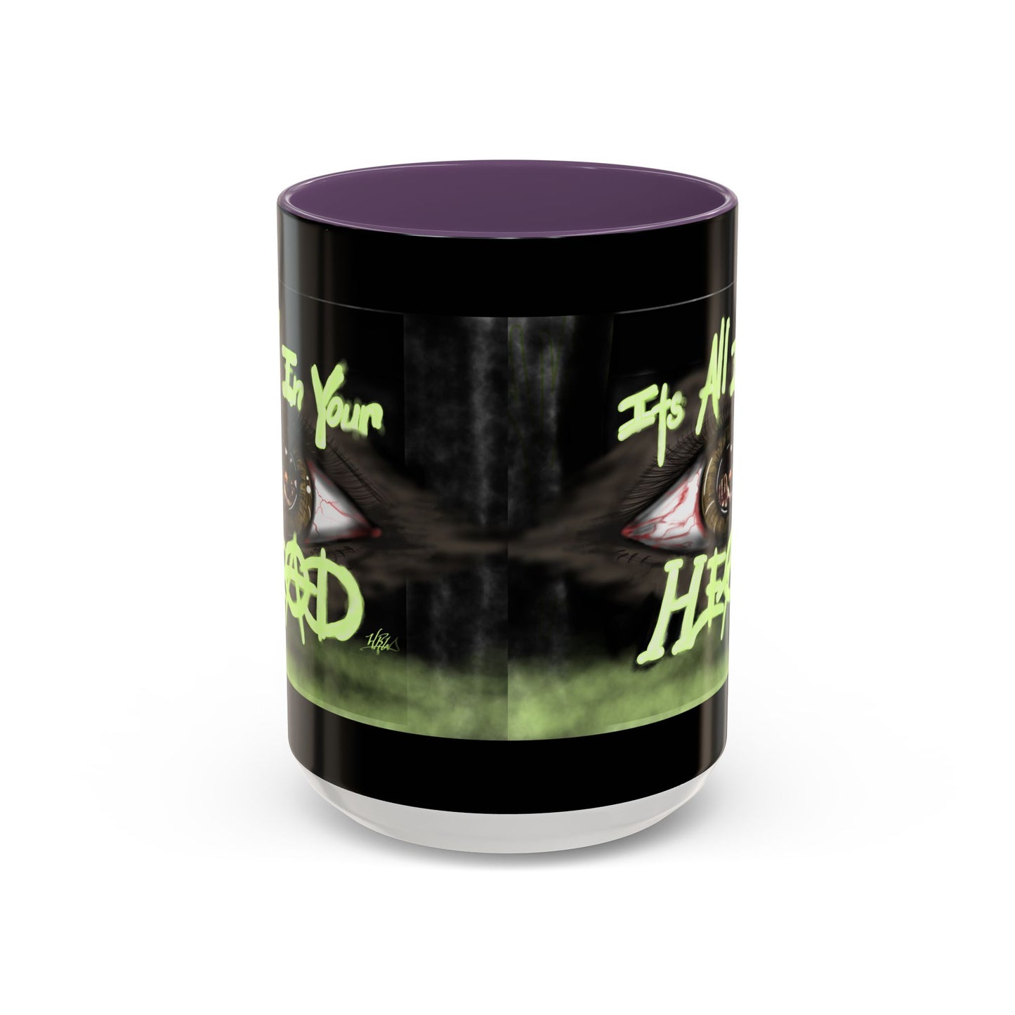 Edgy Accent Coffee Mug - Unique Gift for Artists, Home Decor, Halloween, Motivational Drinkware, Gothic Style, Mindful Daily Use