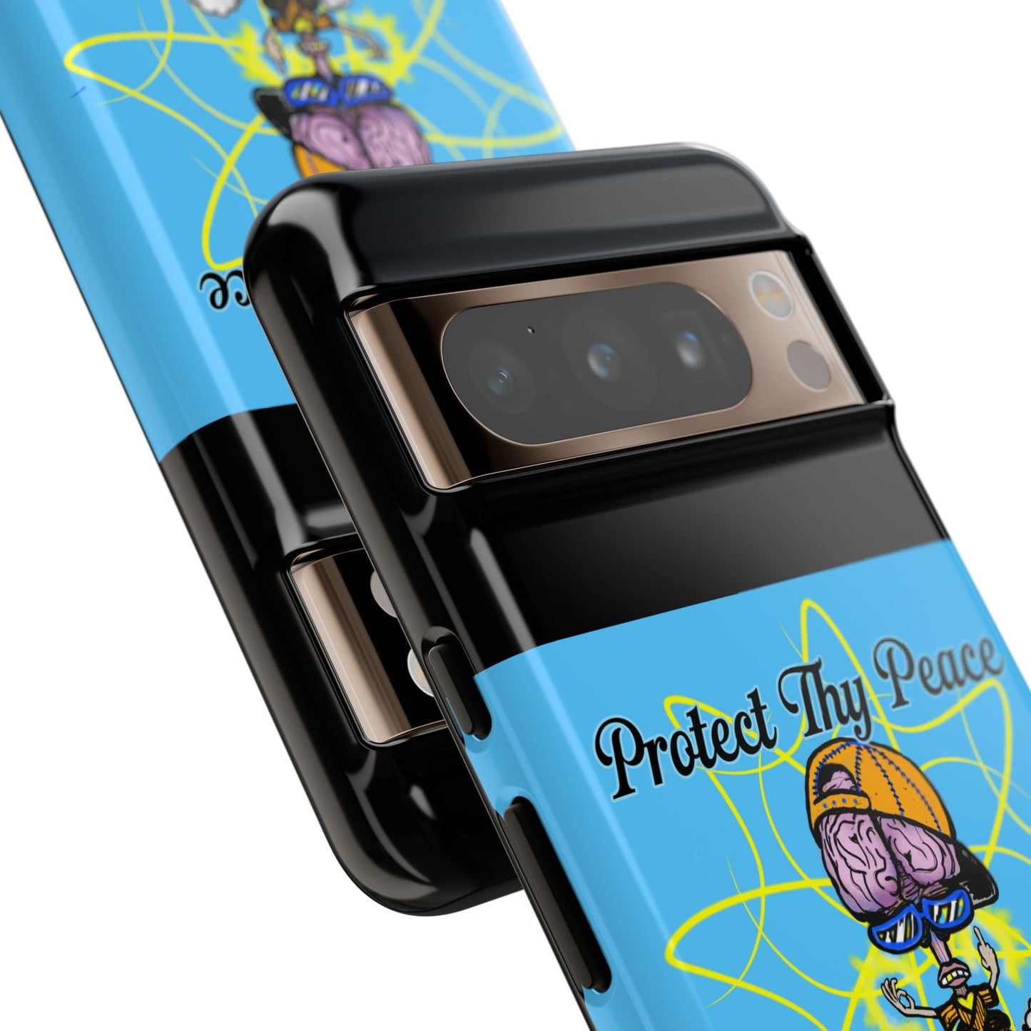 Protect Thy Peace Phone Case, Zen G Tough Case for Stress Relief, Unique Phone Accessory, Holiday Gift, Vibrant Design