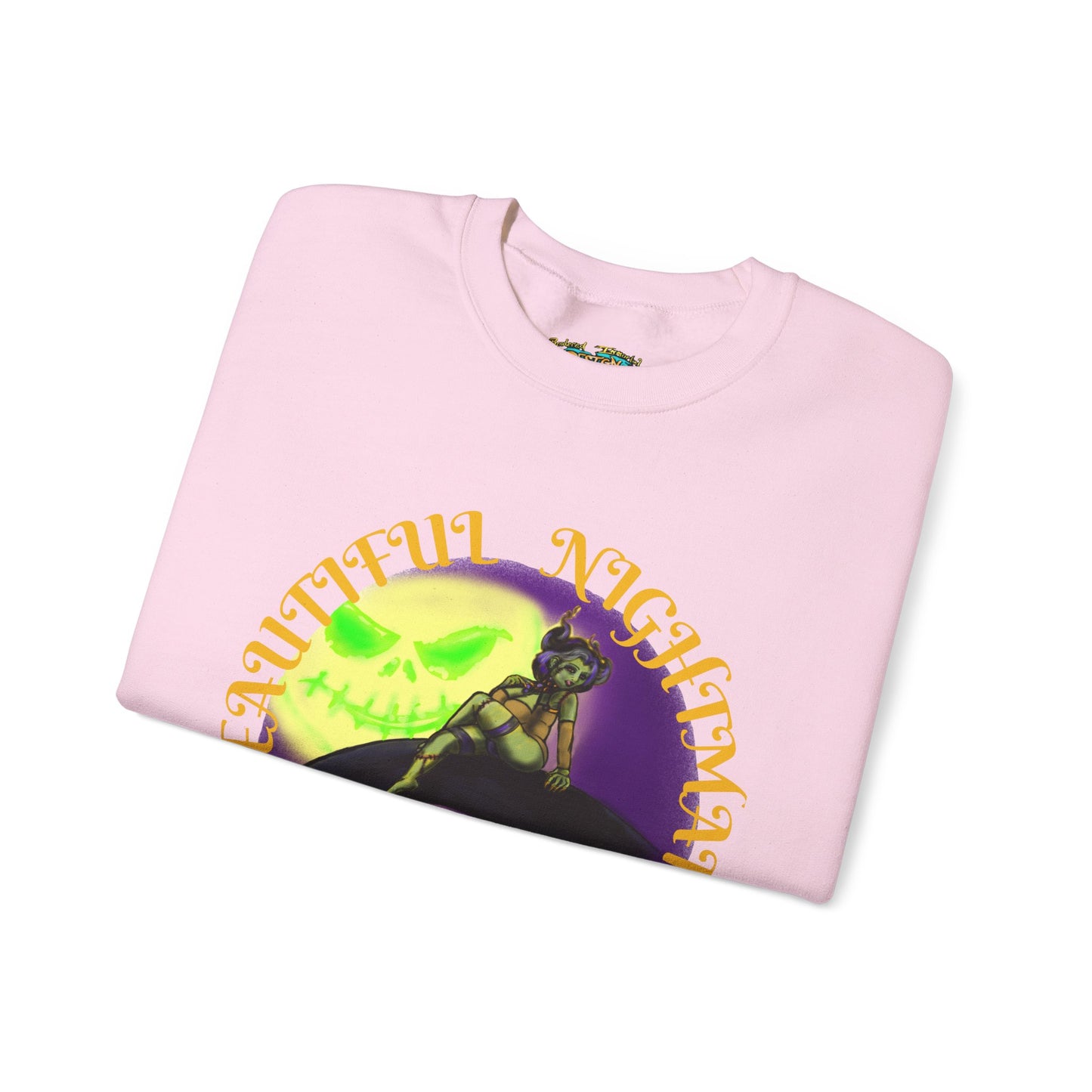 Spooky Vibes Unisex Crewneck Sweatshirt - Perfect for Halloween, Casual Wear, Gift for Fans, Cozy Fall Outfit, Nightmare Design