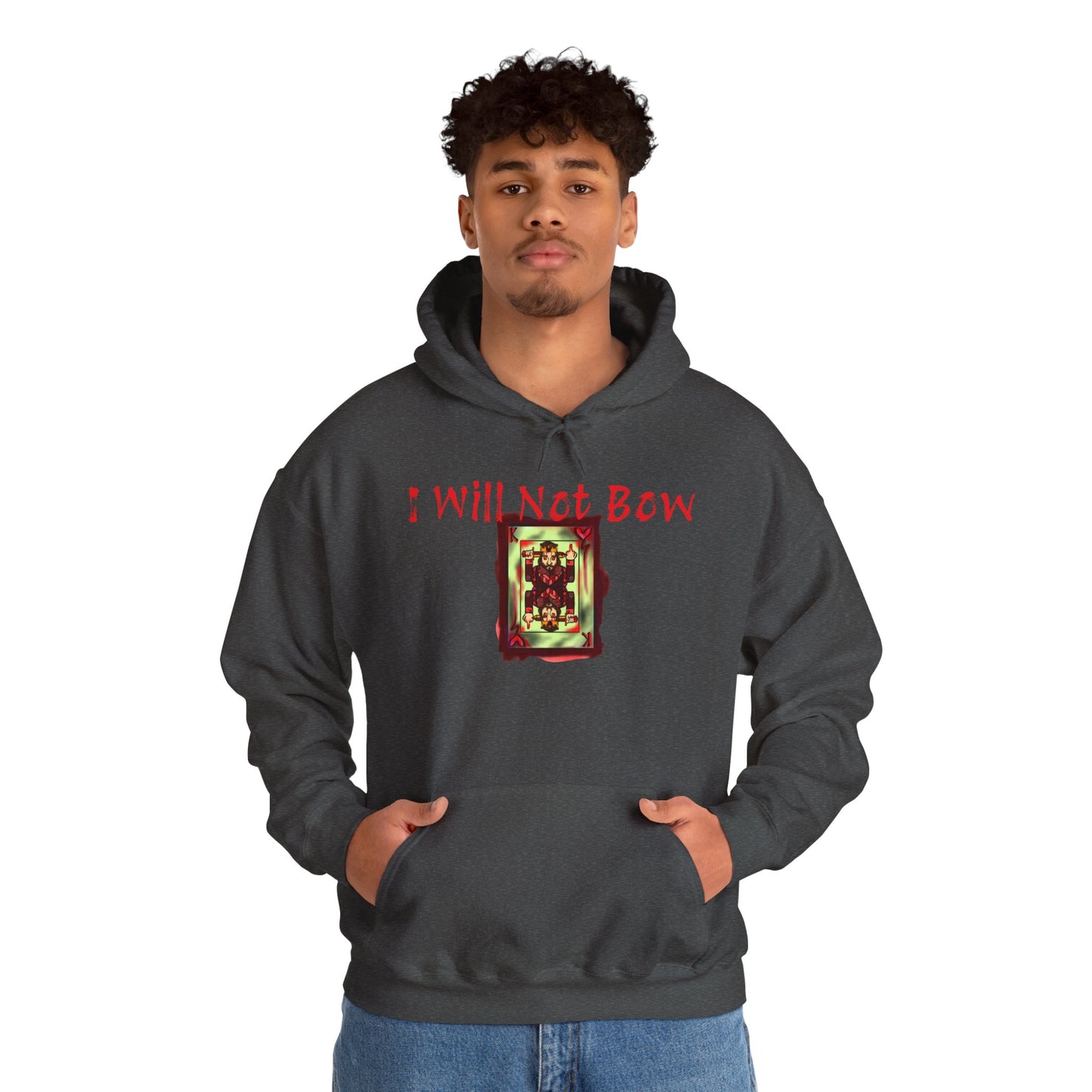 I Will Not Bow Unisex Heavy Blend™ Hooded Sweatshirt - Bold Graphic Hoodie for Empowerment and Style