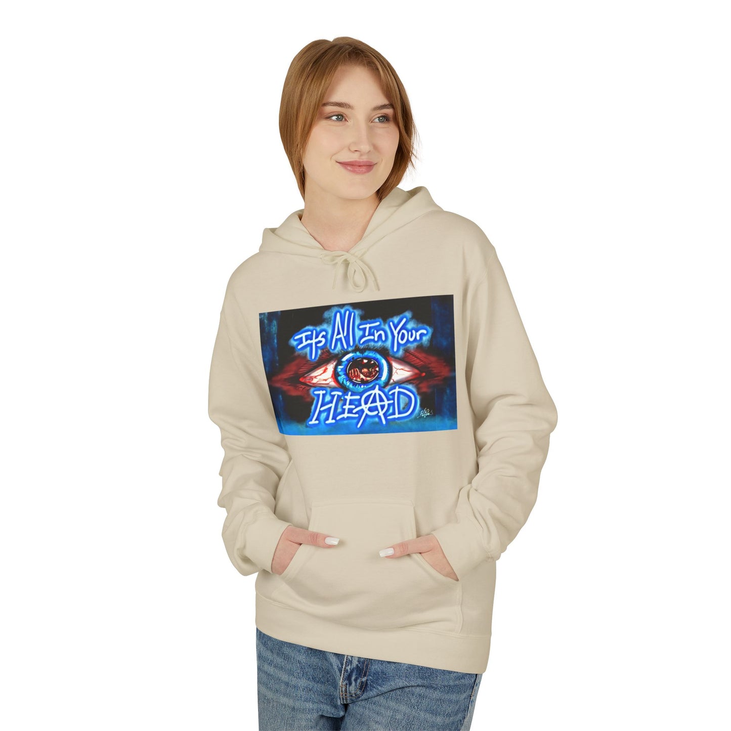 Unisex Fleece Hoodie - 'It's All In Your Head' Graphic Design