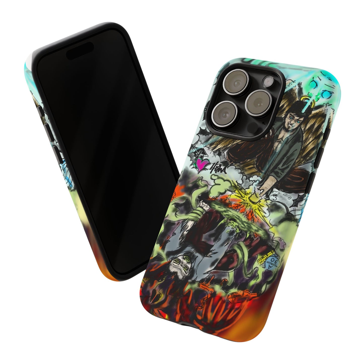 Tough Cases Phone Case, Edgy Art Phone Cover, Unique Gift for Him, Phone Accessories, Halloween Decor
