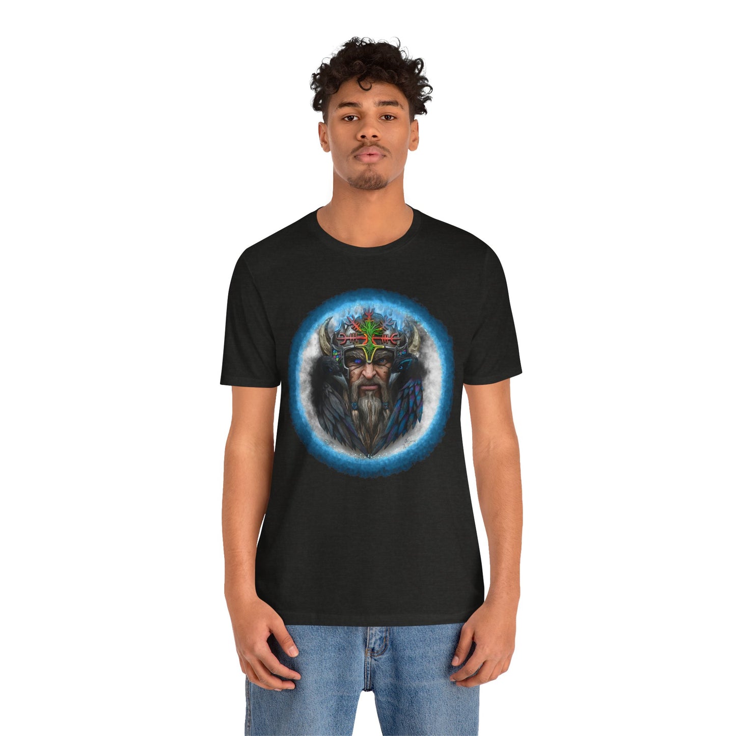 Viking King Graphic Tee — Norse Warrior Playing Card Design