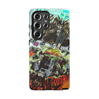 Tough Cases Phone Case, Edgy Art Phone Cover, Unique Gift for Him, Phone Accessories, Halloween Decor