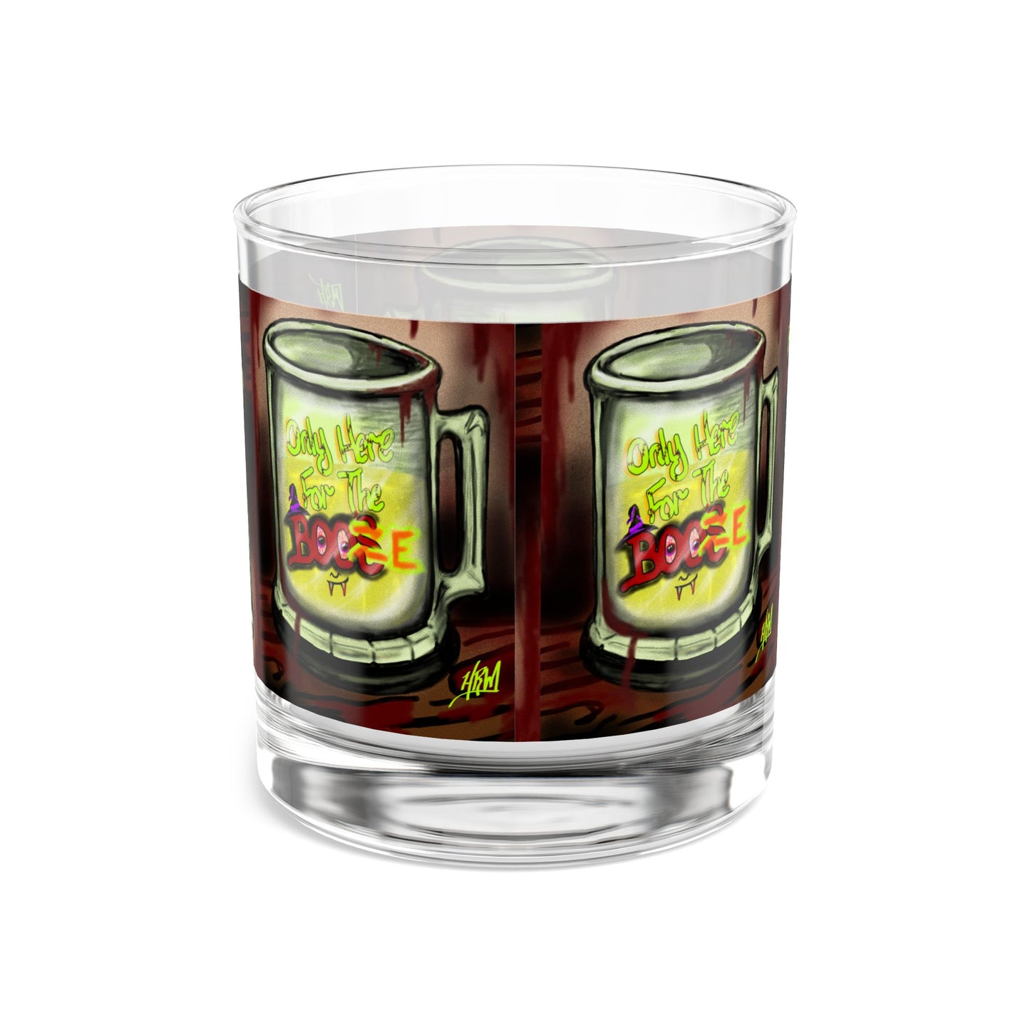Here for the boos Rocks Glass, 10oz - Unique Gift for Whiskey Lovers, Home Bar Decor, Creative Drinkware, Perfect for Parties, Birthdays