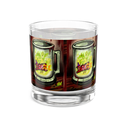 Here for the boos Rocks Glass, 10oz - Unique Gift for Whiskey Lovers, Home Bar Decor, Creative Drinkware, Perfect for Parties, Birthdays