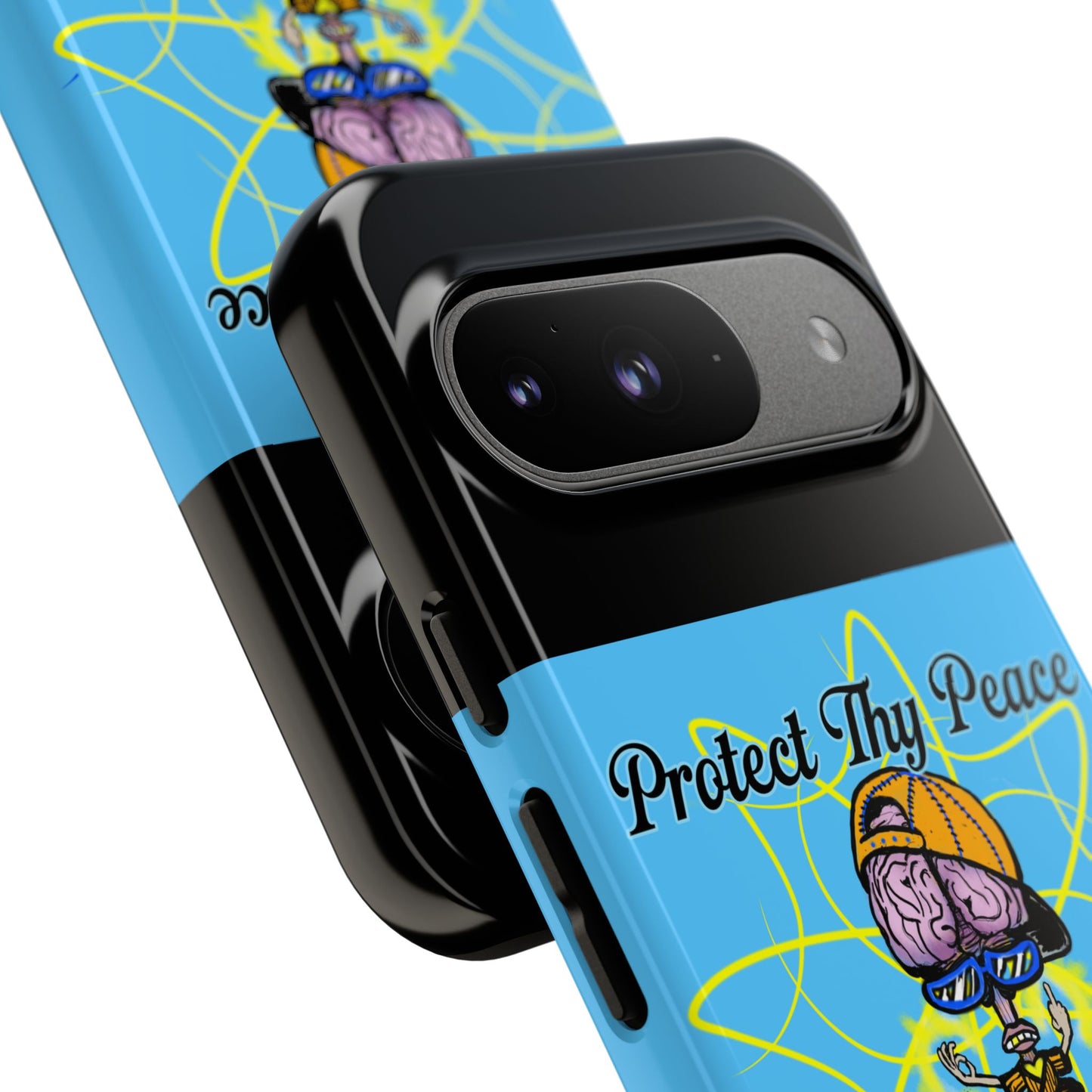 Protect Thy Peace Phone Case, Zen G Tough Case for Stress Relief, Unique Phone Accessory, Holiday Gift, Vibrant Design