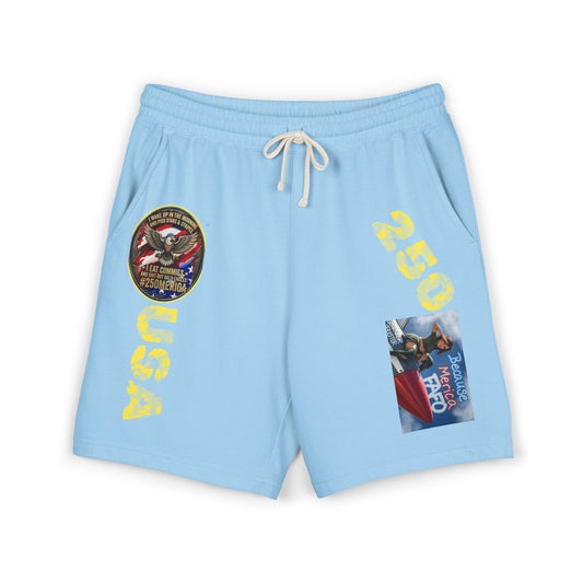 Graphic Sweat Shorts - USA 250 Patch & Retro Hero Print