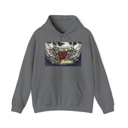 Broken But Golden Heart Unisex Hooded Sweatshirt