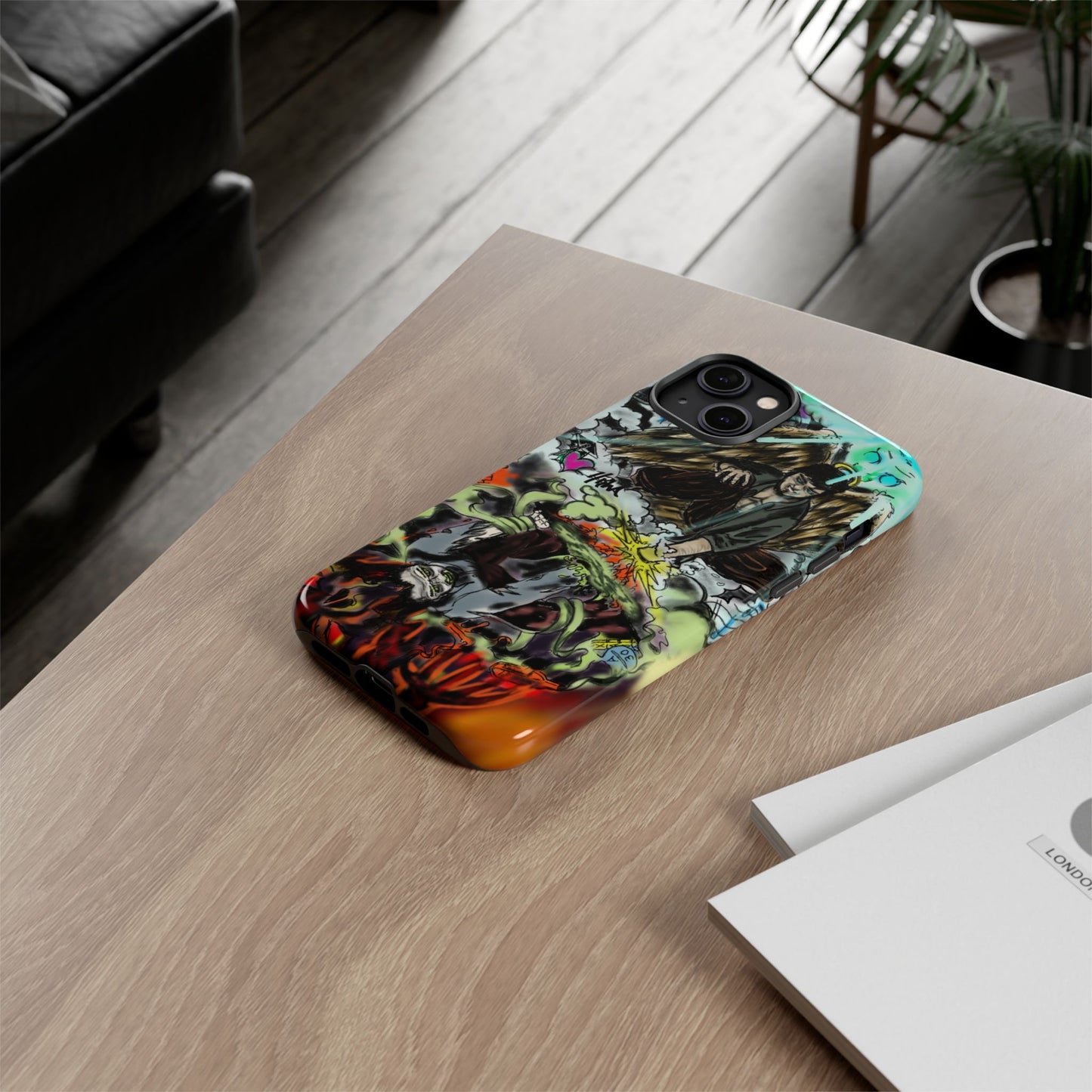 Tough Cases Phone Case, Edgy Art Phone Cover, Unique Gift for Him, Phone Accessories, Halloween Decor