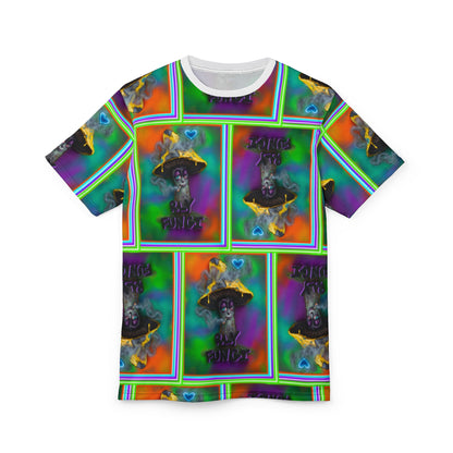 Psychedelic Mushroom Art Tee — 'Rly Fungi' All-Over Print