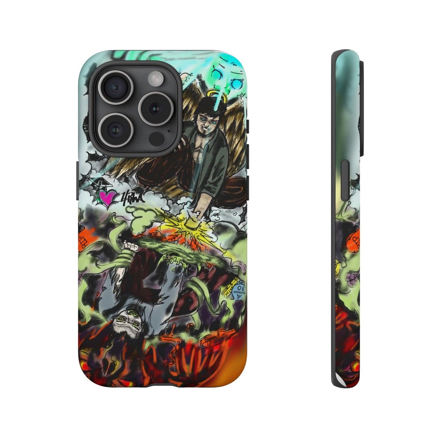 Tough Cases Phone Case, Edgy Art Phone Cover, Unique Gift for Him, Phone Accessories, Halloween Decor
