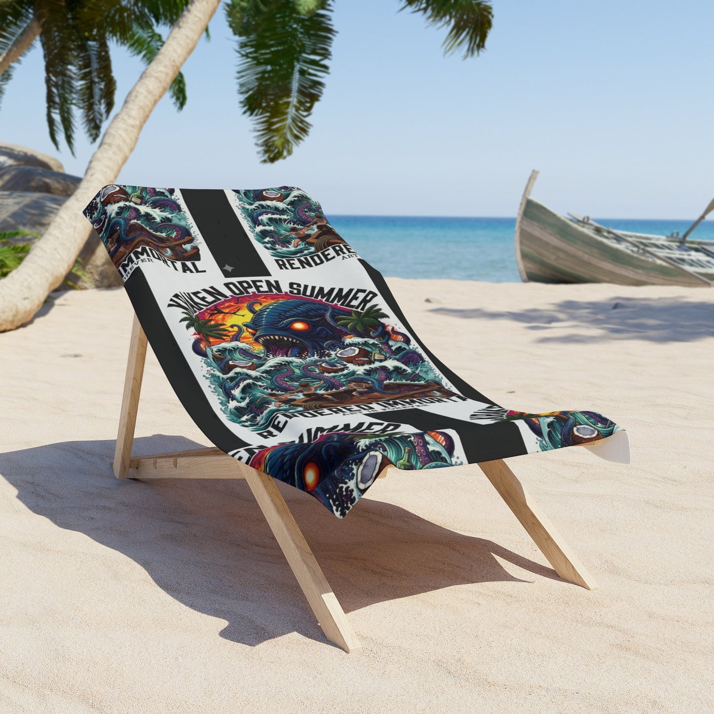Kraken Beach Towel – 'Rendered Immortal' Design