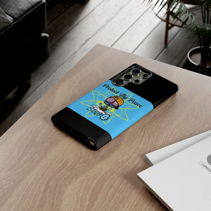 Protect Thy Peace Phone Case, Zen G Tough Case for Stress Relief, Unique Phone Accessory, Holiday Gift, Vibrant Design