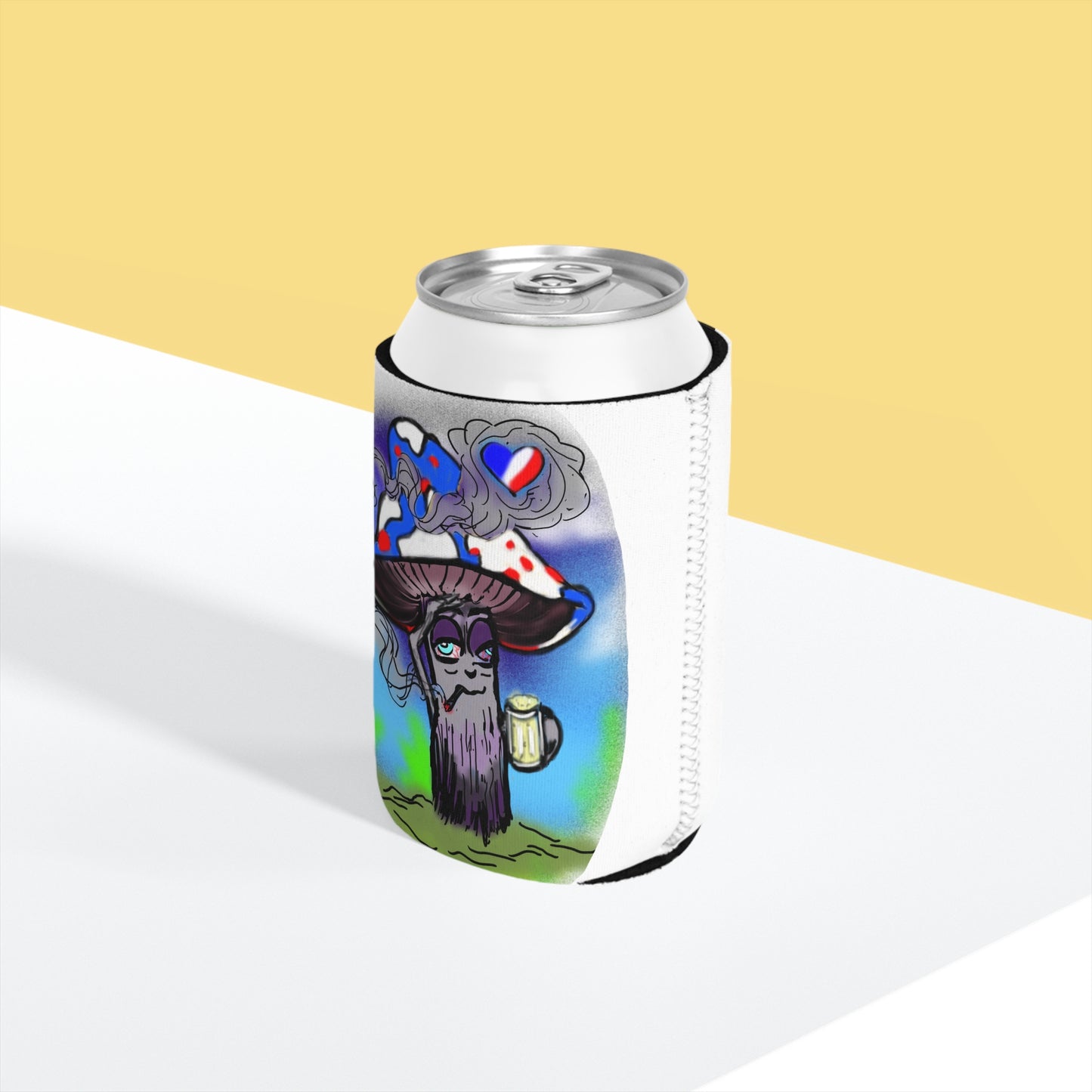 Mushroom Can Cooler Sleeve - Fun Cooler, Unique Drink Accessory, Party Favor, Festival Gear, Gift for Friends