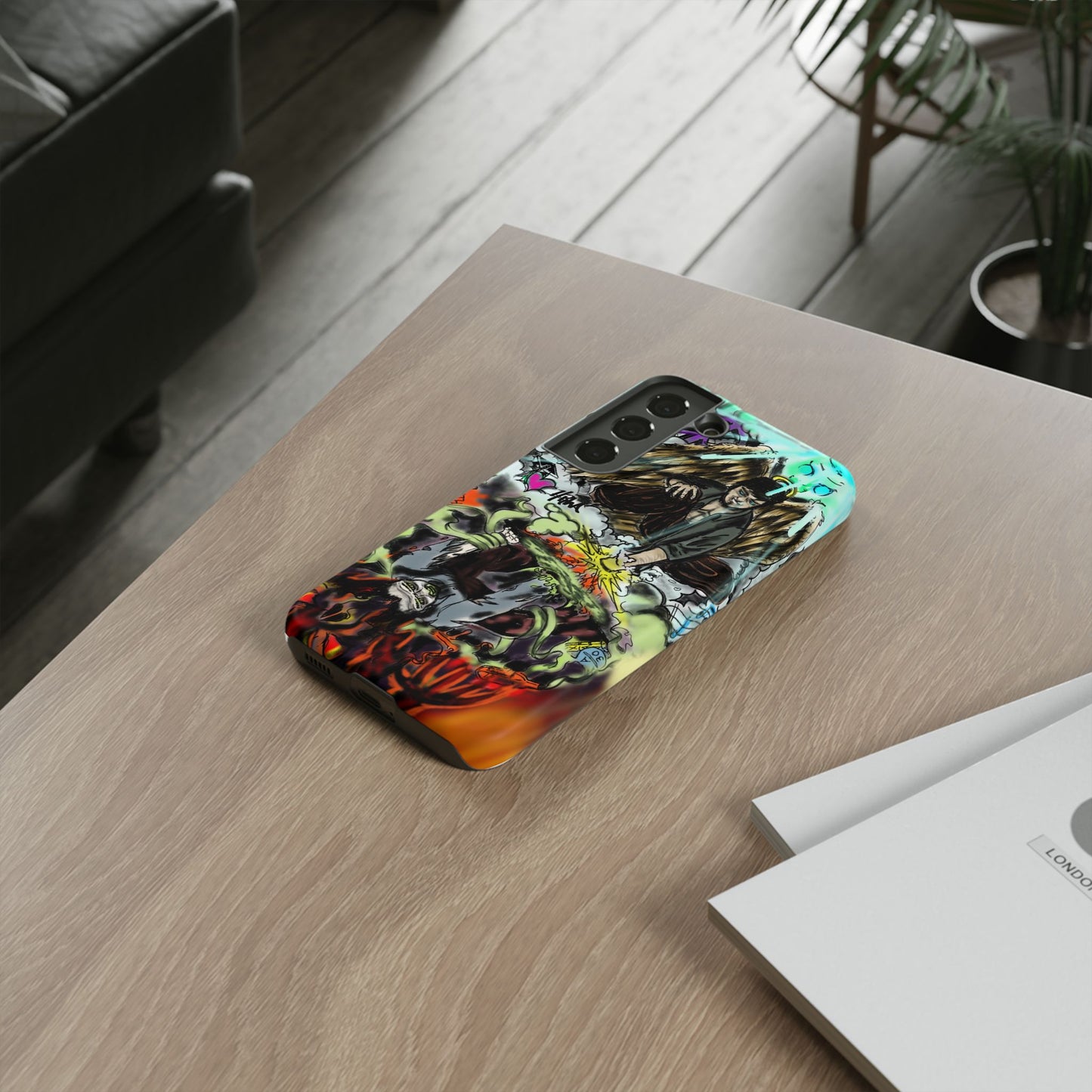 Tough Cases Phone Case, Edgy Art Phone Cover, Unique Gift for Him, Phone Accessories, Halloween Decor