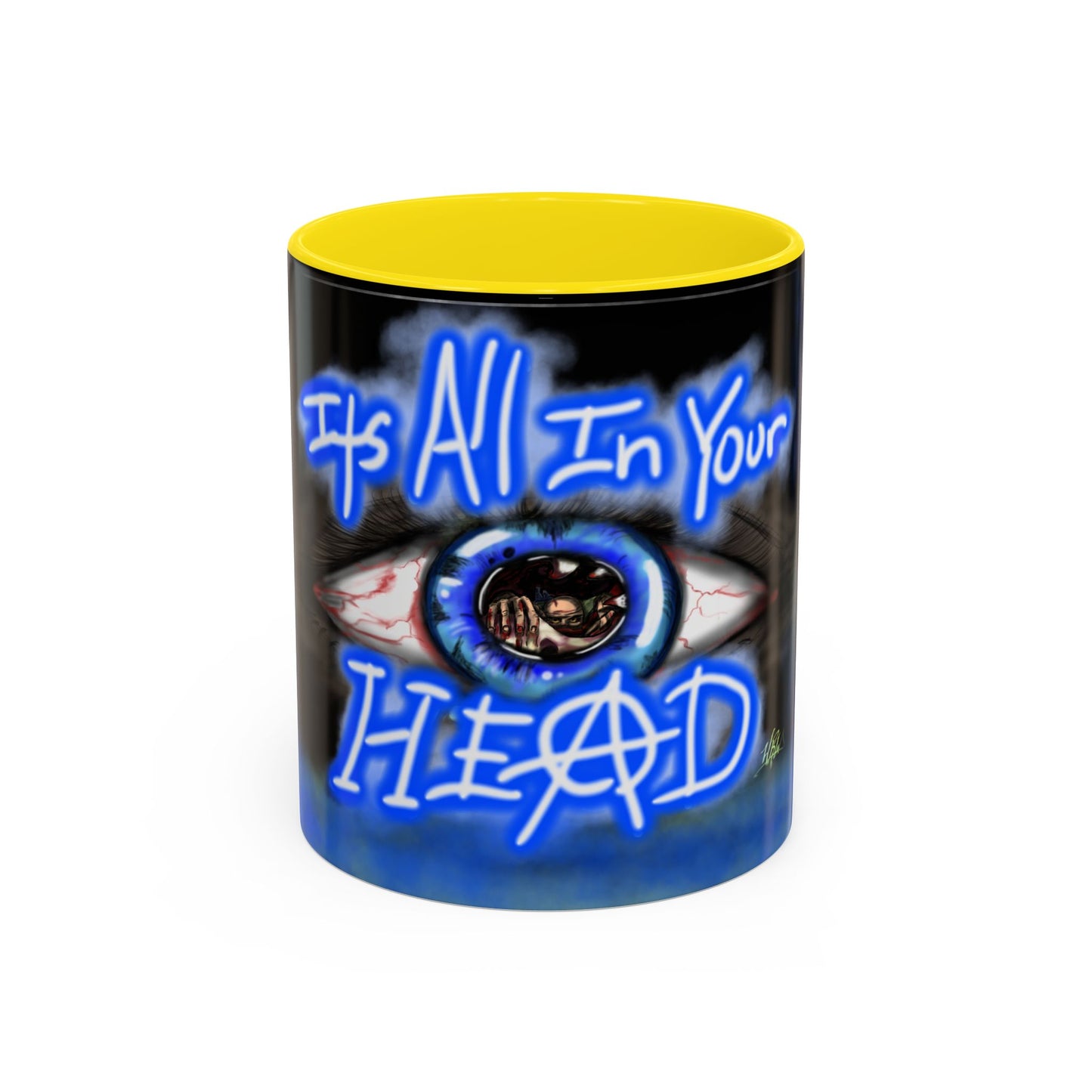 All In Your Head Accent Coffee Mug - Unique Gift for Coffee Lovers