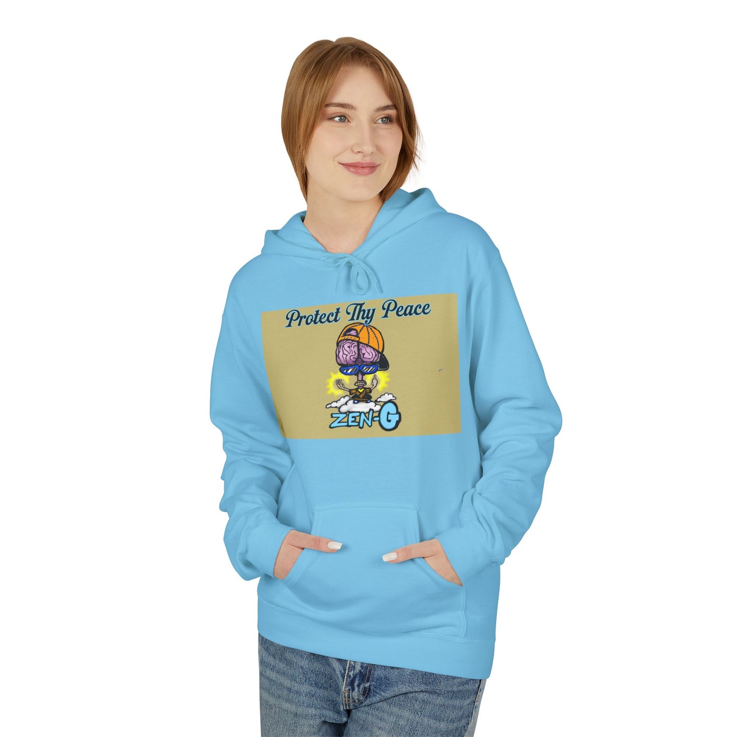 Unisex Fleece Hoodie with 'Protect The Peace' Design | Cozy Apparel for Mindfulness, Gift for Yoga Lovers, Peaceful Vibe Hoodie, [...]