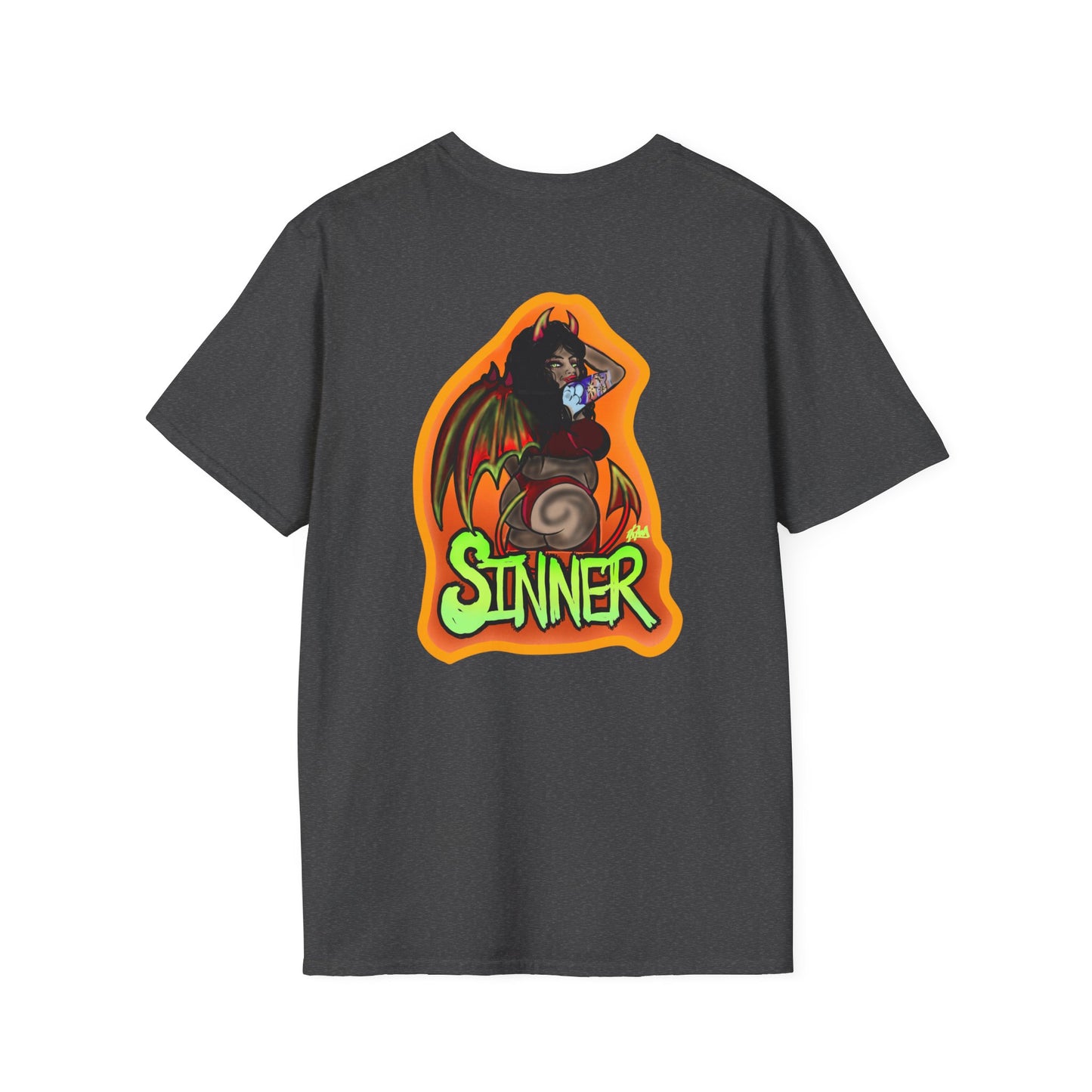 Saint and Sinner Graphic T-Shirt, Unisex Tee for Halloween, Gift for Friends, Statement Shirt, Casual Wear, Gothic Aesthetic
