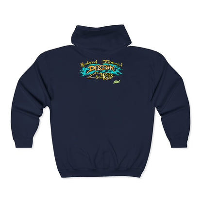 Beautiful Nightmare Zip-Up Hoodie | Unisex Heavy Blend Sweatshirt for Halloween, Cozy Layer, Lounge Wear, Gift for Spooky Season