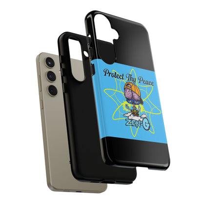 Protect Thy Peace Phone Case, Zen G Tough Case for Stress Relief, Unique Phone Accessory, Holiday Gift, Vibrant Design